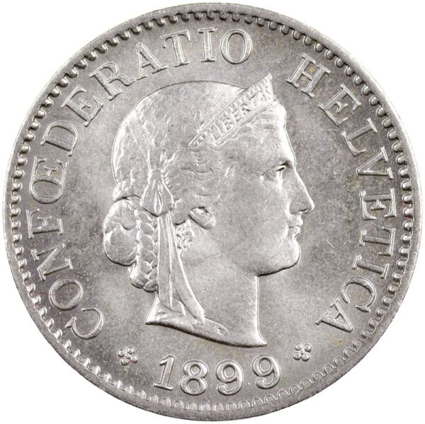 25453_1 5 Rappen, 1899, Stempelglanz