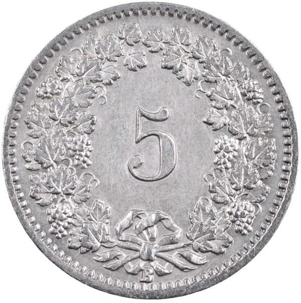 5 Rappen, 1900, unzirkuliert