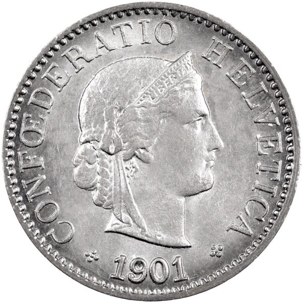 25457_1 5 Rappen, 1901, unzirkuliert
