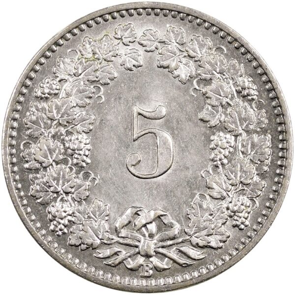 5 Rappen, 1901, unzirkuliert