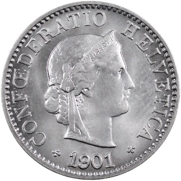 25459_1 5 Rappen, 1901, Stempelglanz