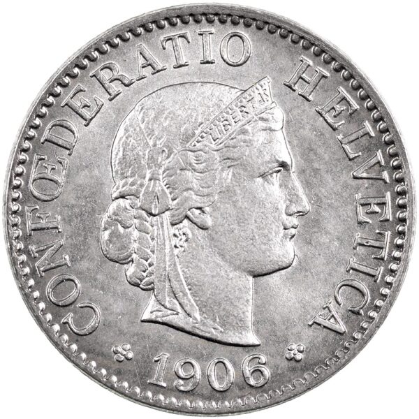 25474_1 5 Rappen, 1906, Stempelglanz