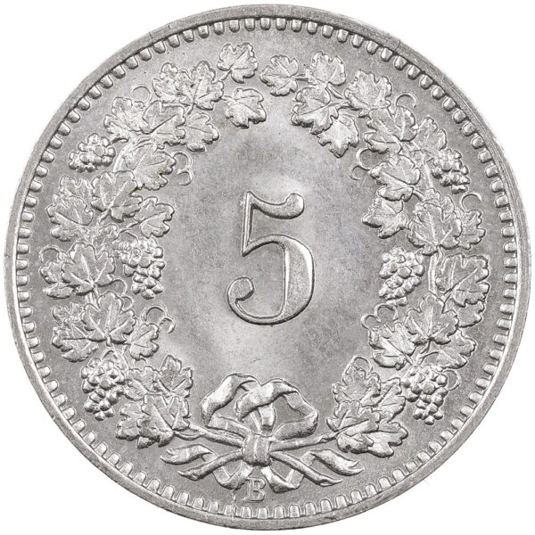 5 Rappen, 1907, Stempelglanz