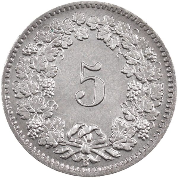 5 Rappen, 1908, Stempelglanz