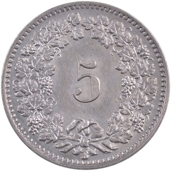 5 Rappen, 1910, unzirkuliert