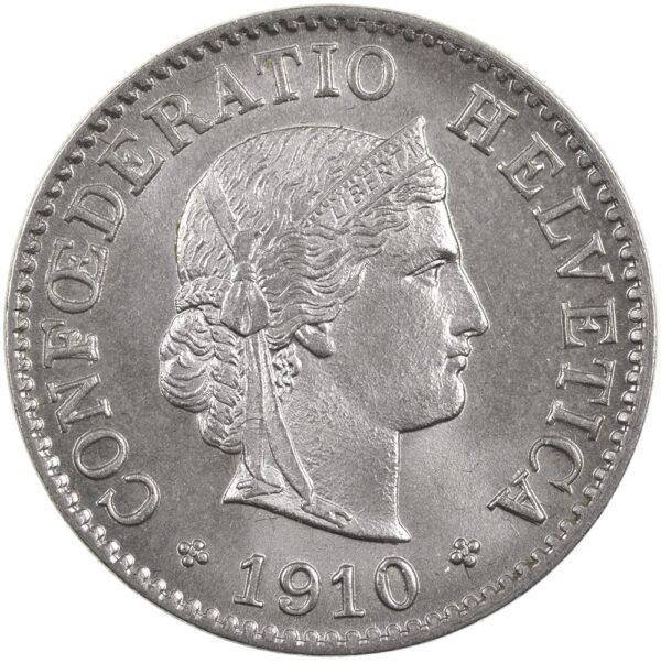 25483_1 5 Rappen, 1910, Stempelglanz