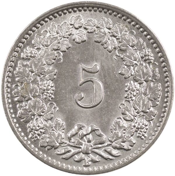 5 Rappen, 1911, Stempelglanz