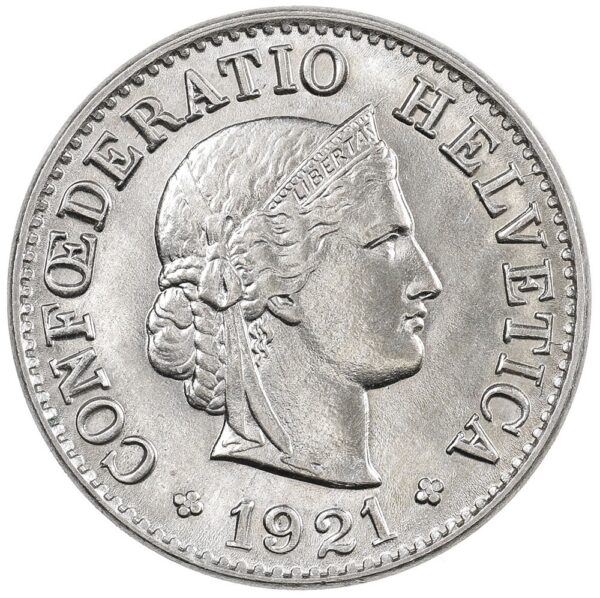 25510_1 5 Rappen, 1921, Stempelglanz