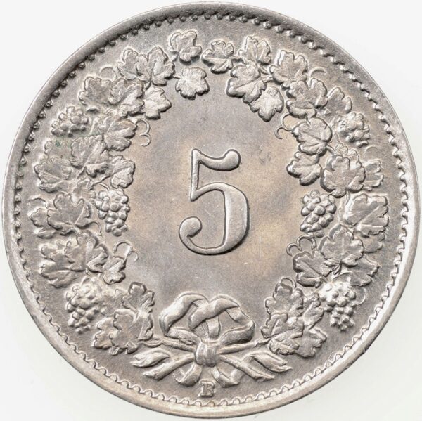 5 Rappen, 1922, Stempelglanz