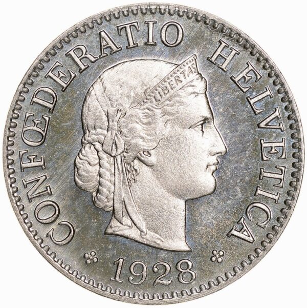 25521_1 5 Rappen, 1928, Erstabschlag