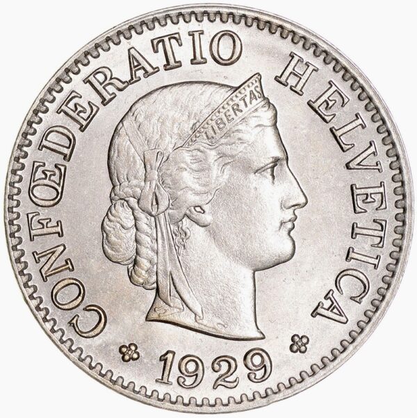 25523_1 5 Rappen, 1929, Stempelglanz