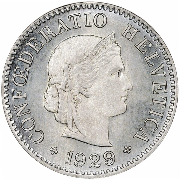 25524_1 5 Rappen, 1929, Erstabschlag