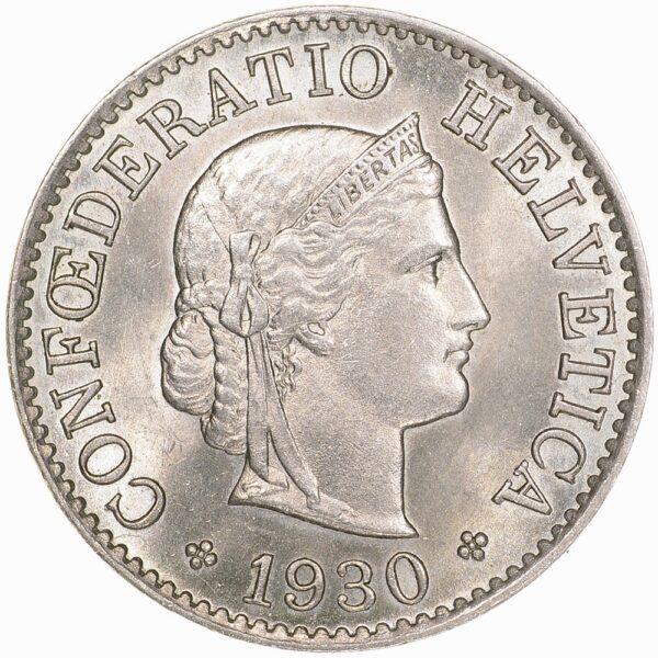 25526_1 5 Rappen, 1930, Stempelglanz