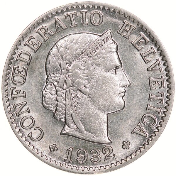 25531_1 5 Rappen, 1932, Stempelglanz