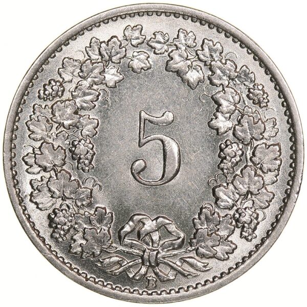 5 Rappen, 1932, Stempelglanz