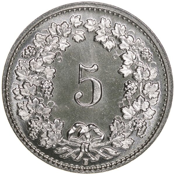 5 Rappen, 1933, Erstabschlag