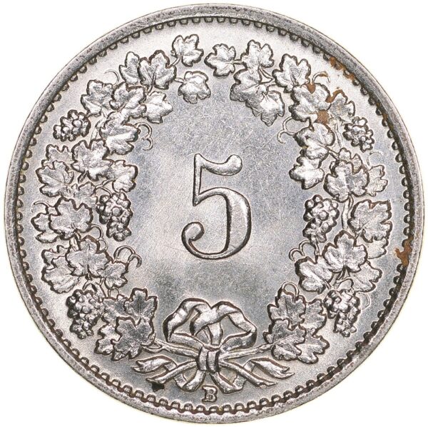 5 Rappen, 1934, Stempelglanz