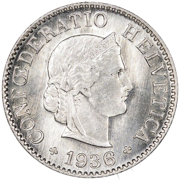 25537_1 5 Rappen, 1936, Erstabschlag