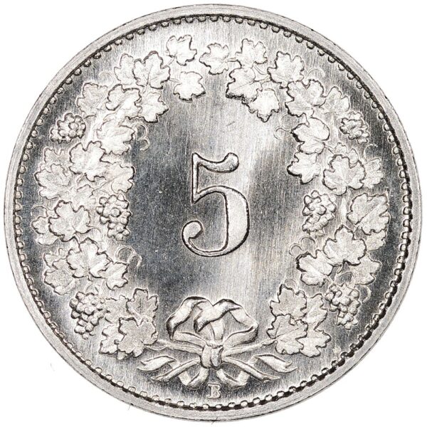 5 Rappen, 1936, Erstabschlag