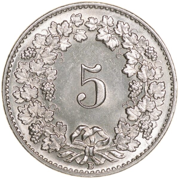 5 Rappen, 1937, Stempelglanz