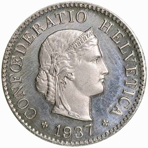 25540_1 5 Rappen, 1937, Erstabschlag