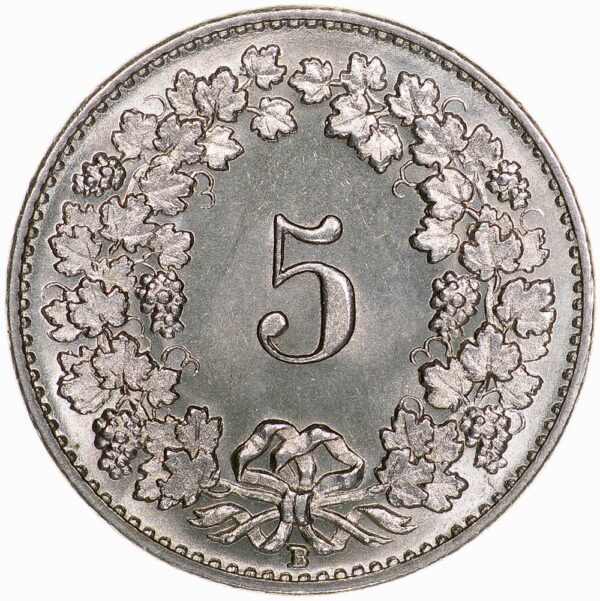 5 Rappen, 1937, Erstabschlag