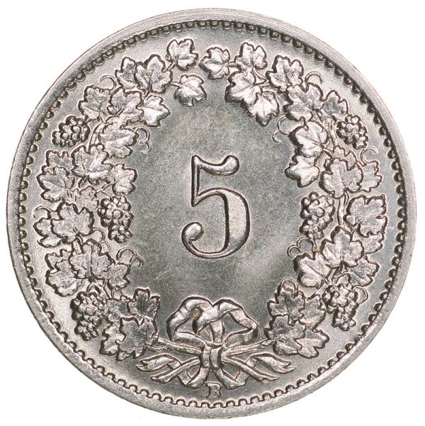 5 Rappen, 1938, Stempelglanz