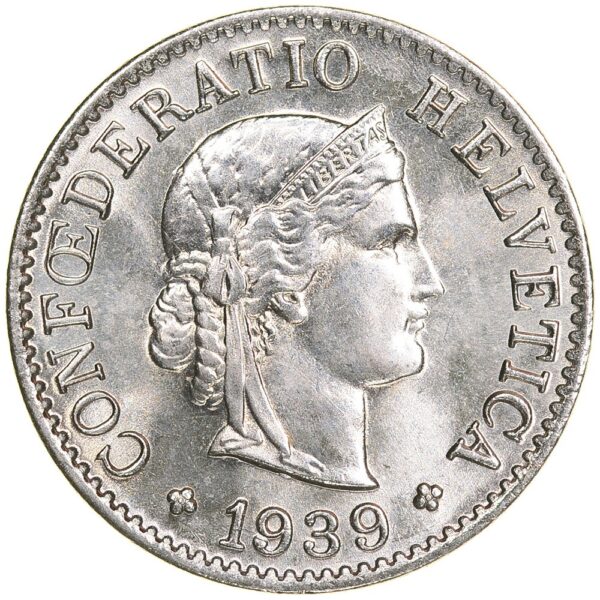 25543_1 5 Rappen, 1939, Stempelglanz
