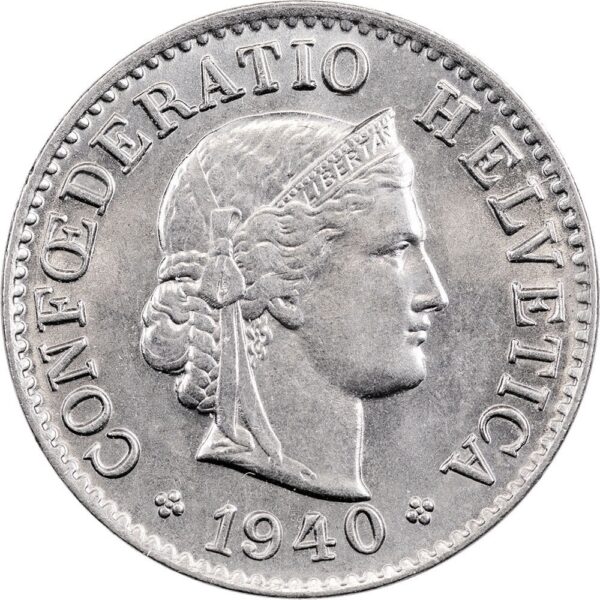 25548_1 5 Rappen, 1940, Stempelglanz