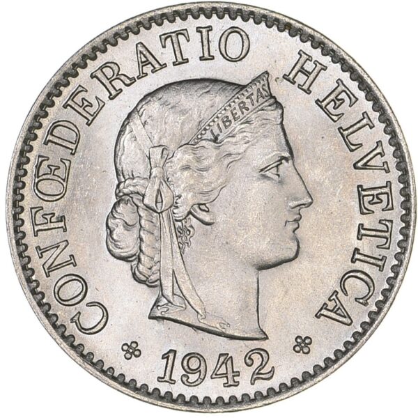 25553_1 5 Rappen, 1942, Stempelglanz