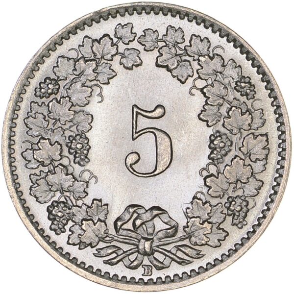 5 Rappen, 1942, Stempelglanz