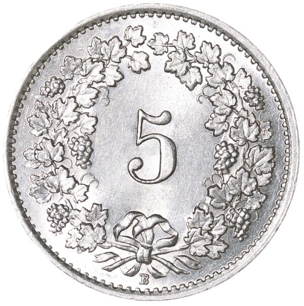 5 Rappen, 1943, Stempelglanz