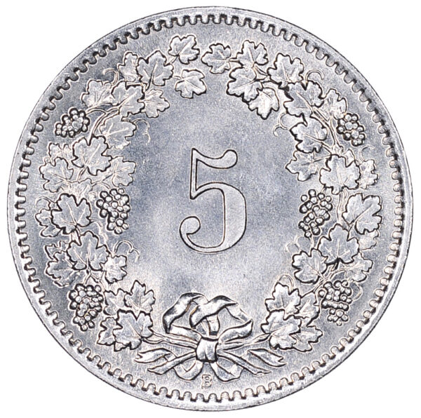 5 Rappen, 1958, Stempelglanz