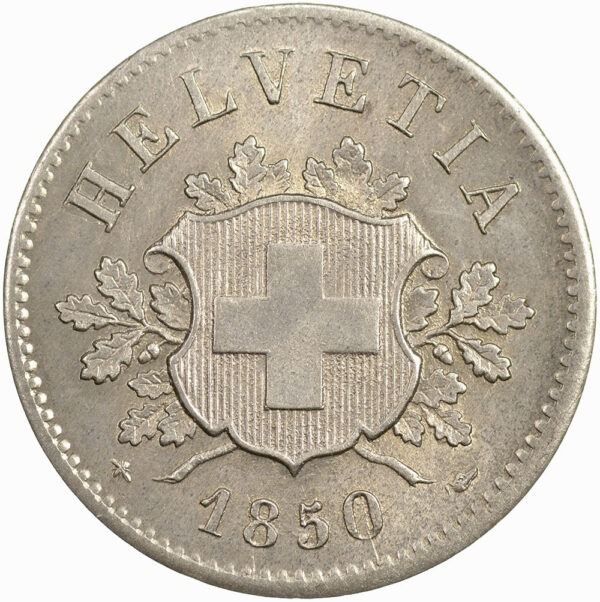 25603_1 10 Rappen, 1850, unz/stgl