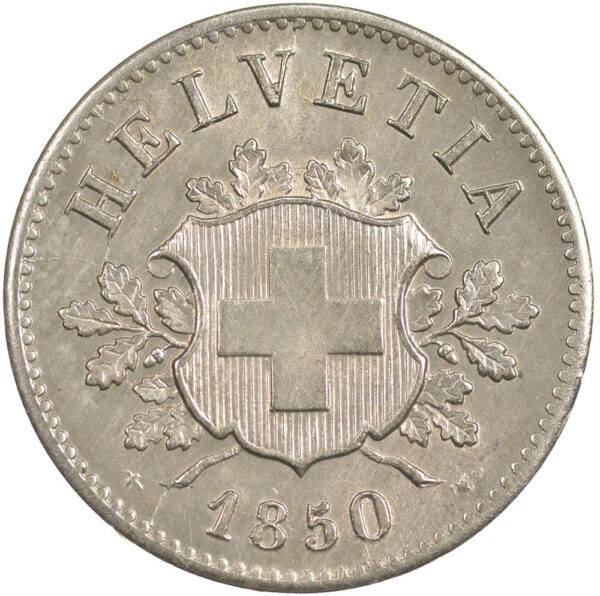 25604_1 10 Rappen, 1850, Stempelglanz