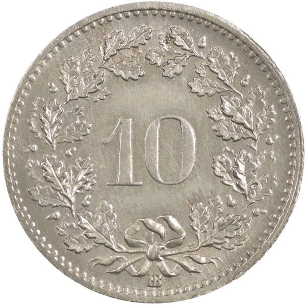 10 Rappen, 1850, Stempelglanz