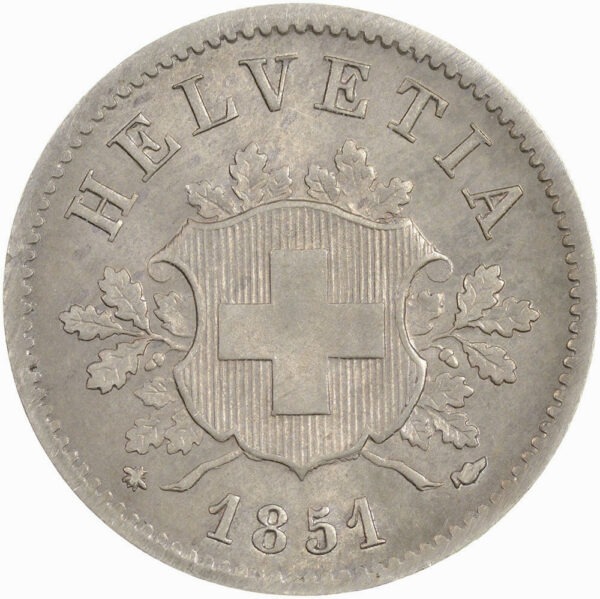 25607_1 10 Rappen, 1851, unzirkuliert