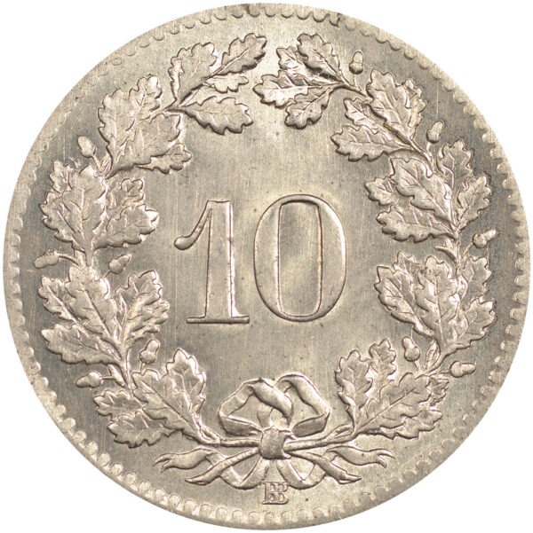 10 Rappen, 1851, Stempelglanz