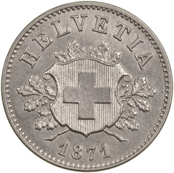 10 Rappen, 1871, unz/stgl