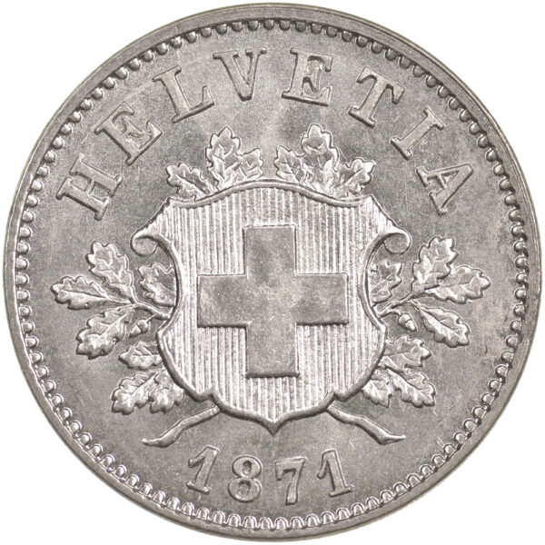 25612_1 10 Rappen, 1871, Stempelglanz