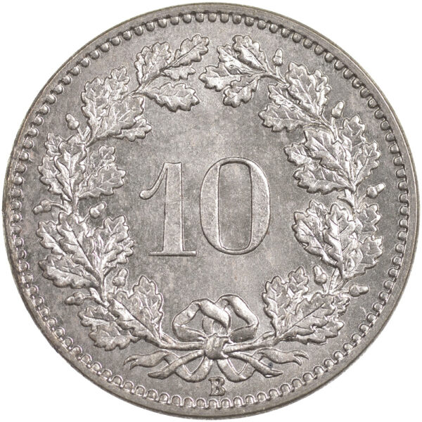 10 Rappen, 1871, Stempelglanz