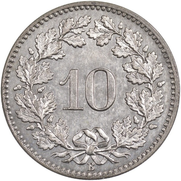 10 Rappen, 1873, Stempelglanz