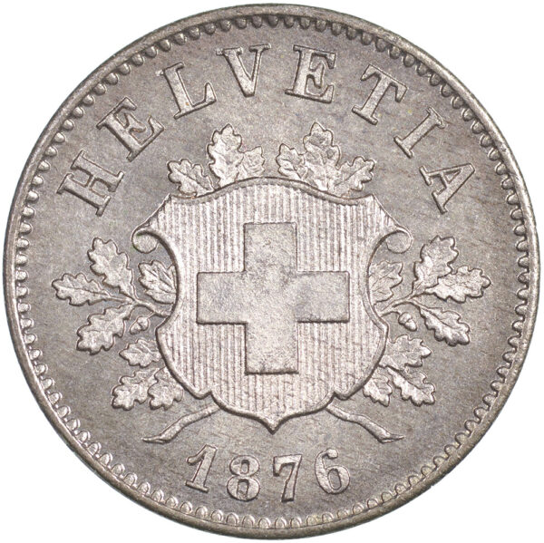 25623_1 10 Rappen, 1876, Stempelglanz