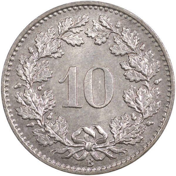 10 Rappen, 1876, Stempelglanz