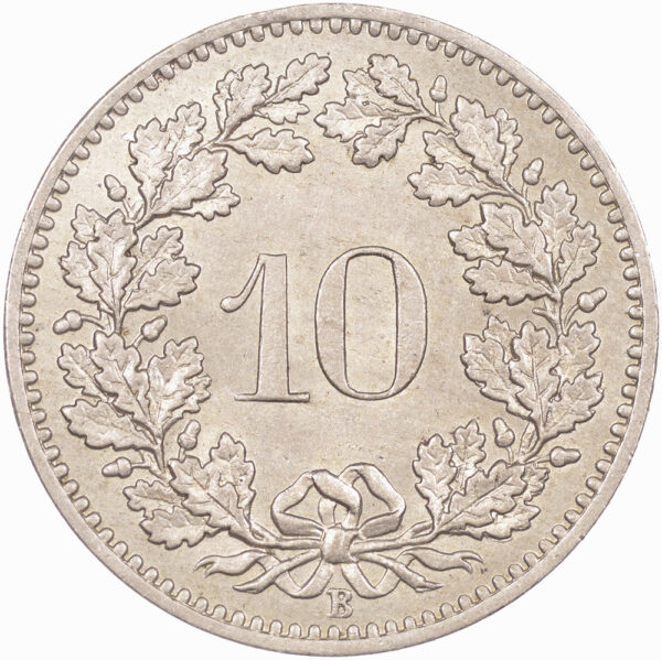 10 Rappen, 1884, unzirkuliert