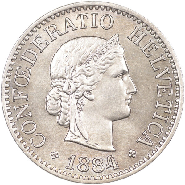 25644_1 10 Rappen, 1884, Stempelglanz