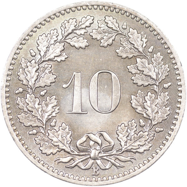 10 Rappen, 1884, Stempelglanz