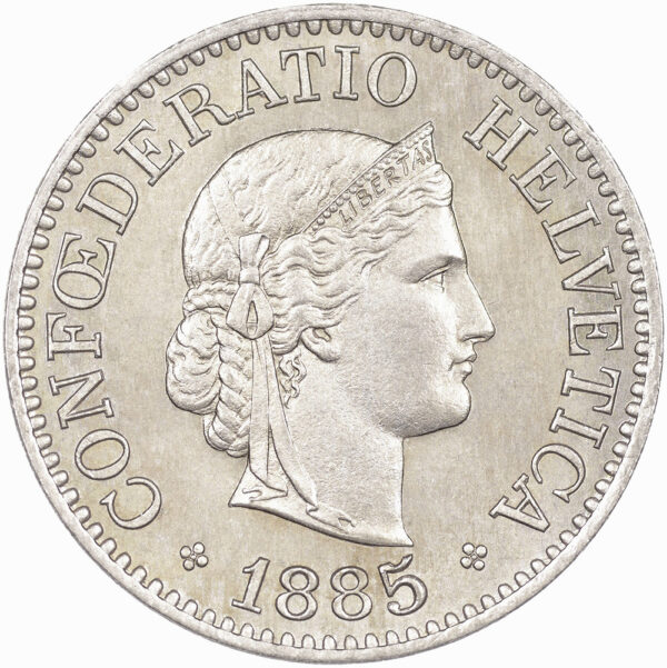 25645_1 10 Rappen, 1885, unzirkuliert