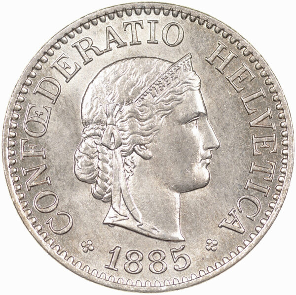 25647_1 10 Rappen, 1885, Stempelglanz