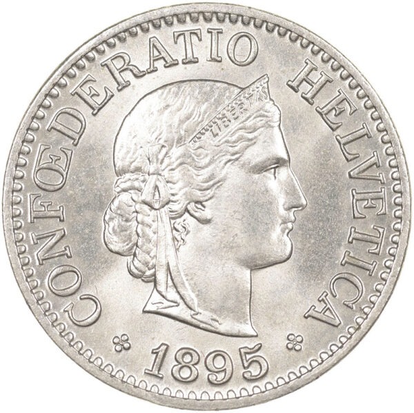 25653_1 10 Rappen, 1895, Stempelglanz